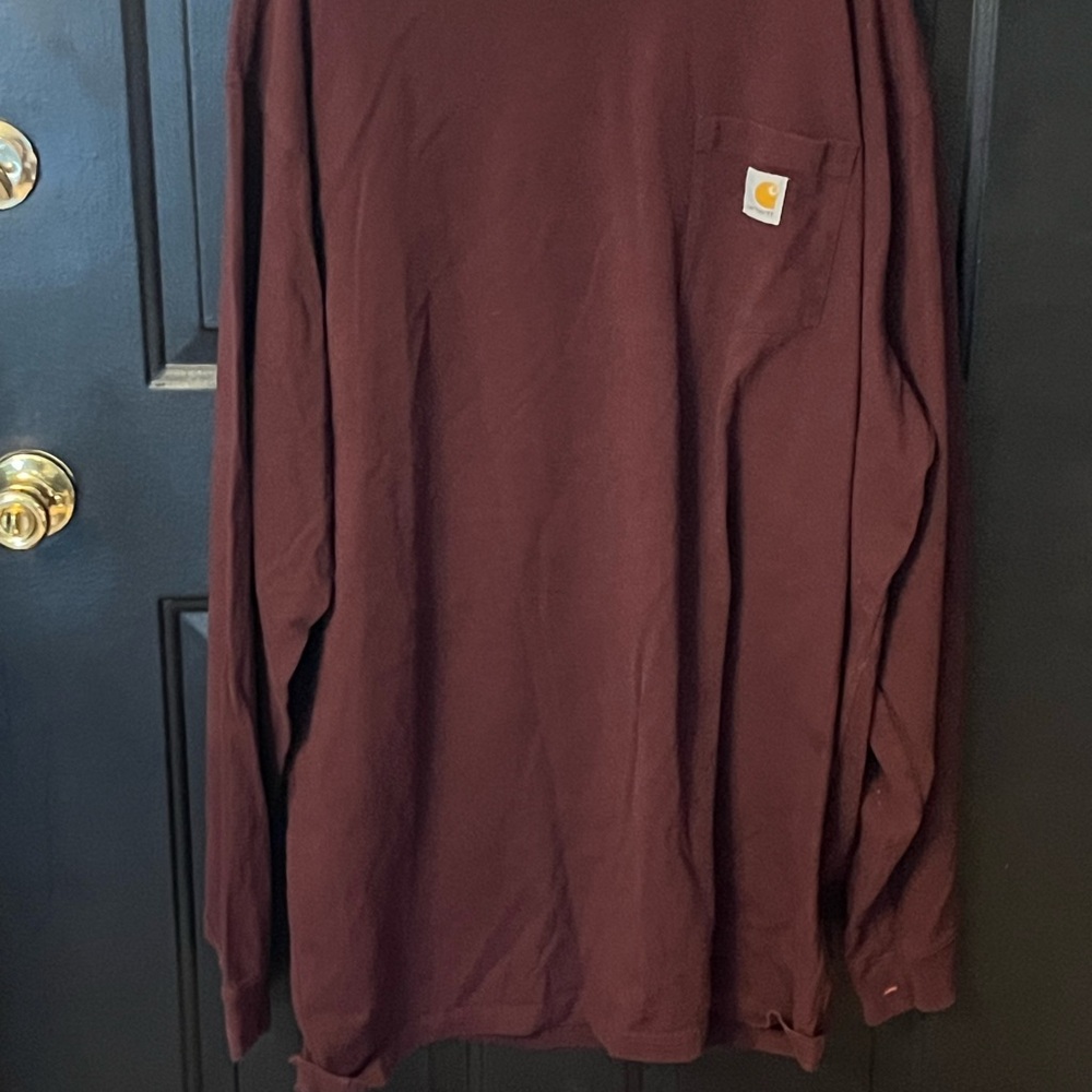 Carhartt Men's Long Sleeve Maroon Shirt